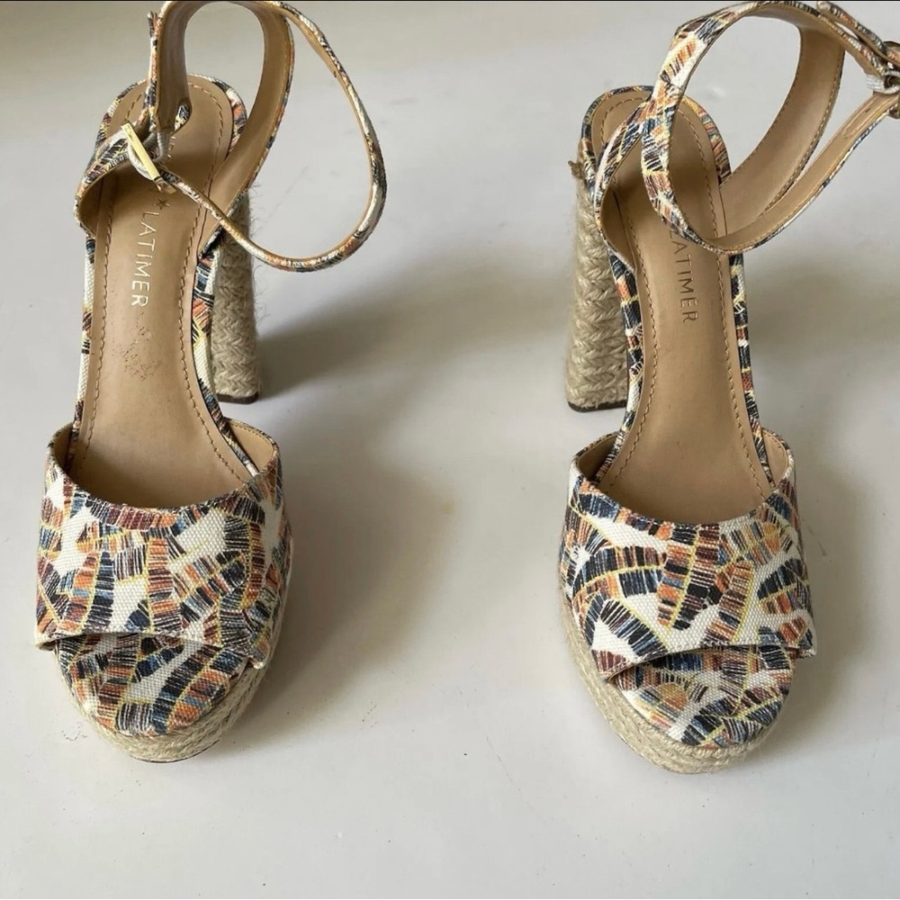 Gibson Latimer Luciana Multicolor Espadrille Platform Heels Sandals - Picture 5 of 11